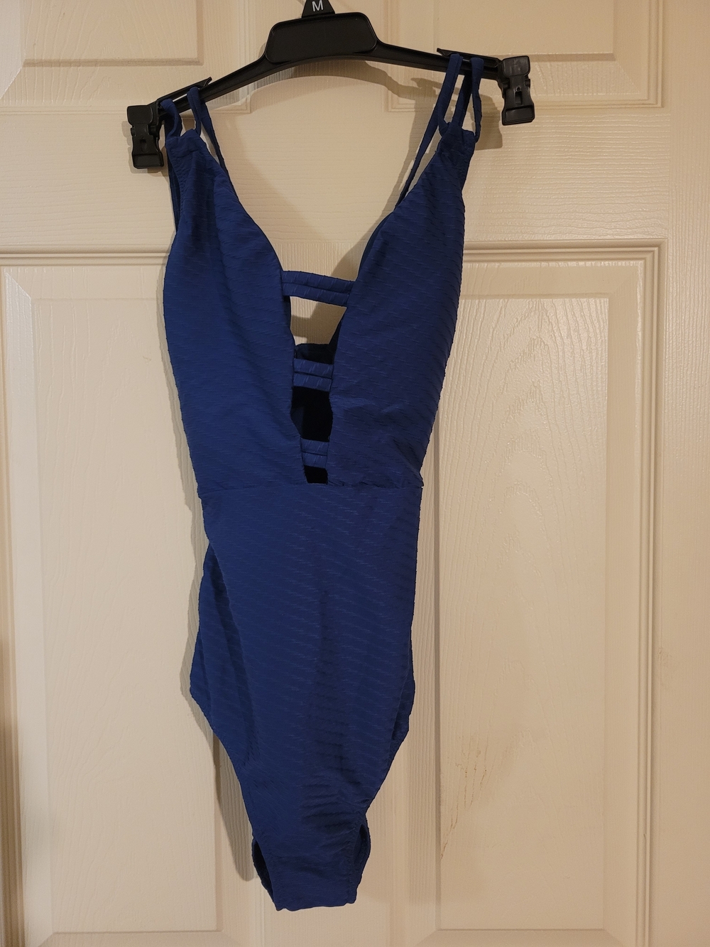 Jessica Simpson Deep Blue Strappy One-Piece Swimsuit